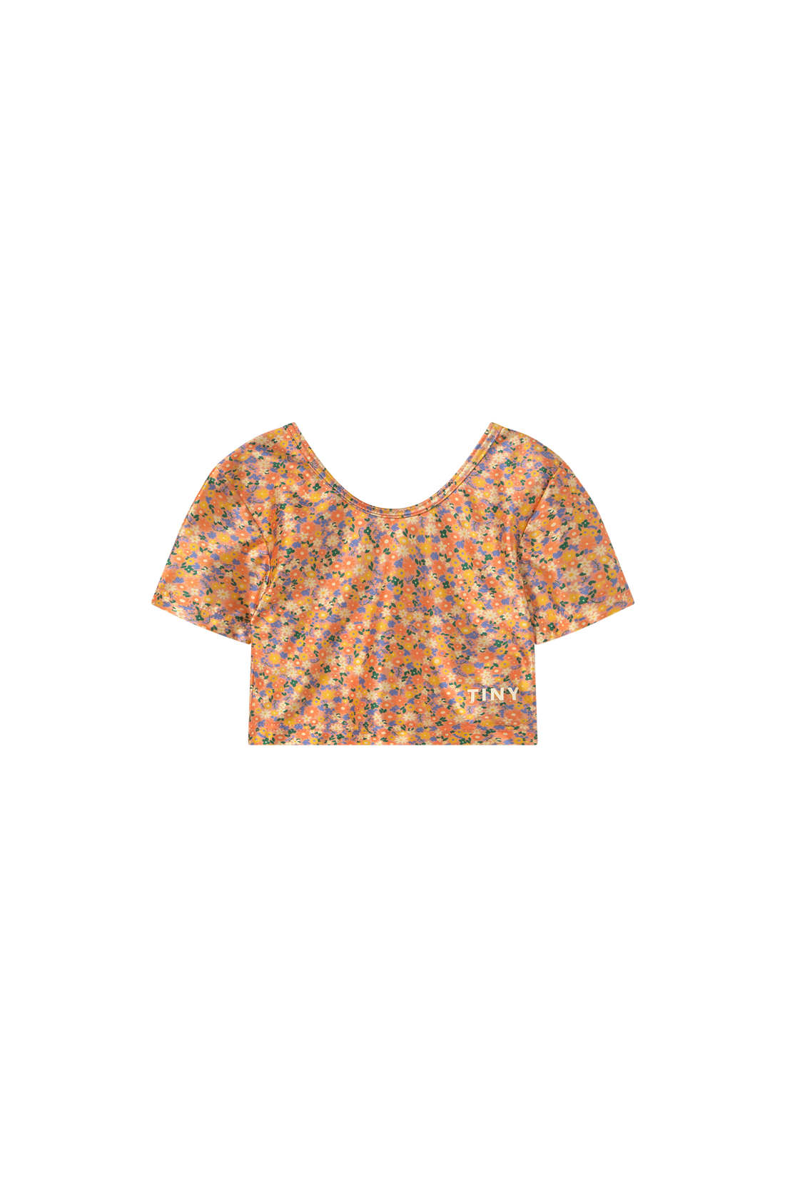 Tiny Cottons Garden Crop Top - Papaya
