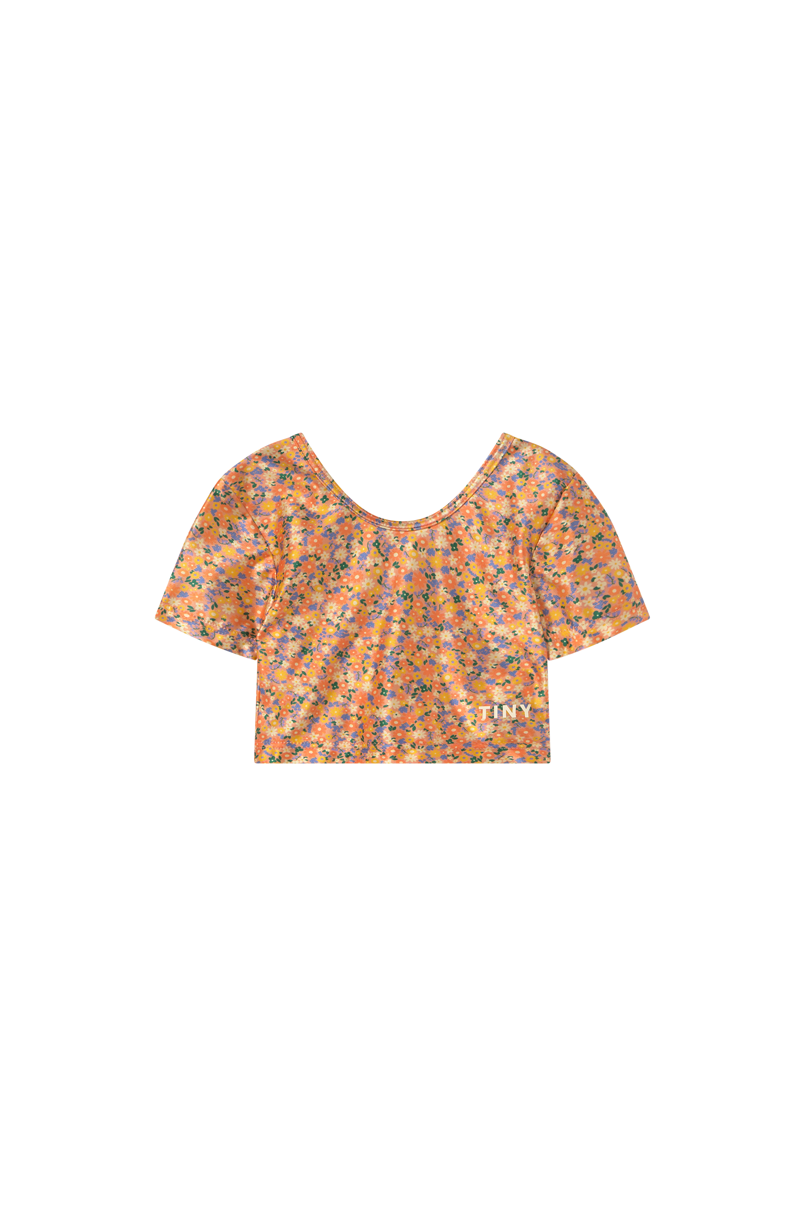 Tiny Cottons Garden Crop Top - Papaya