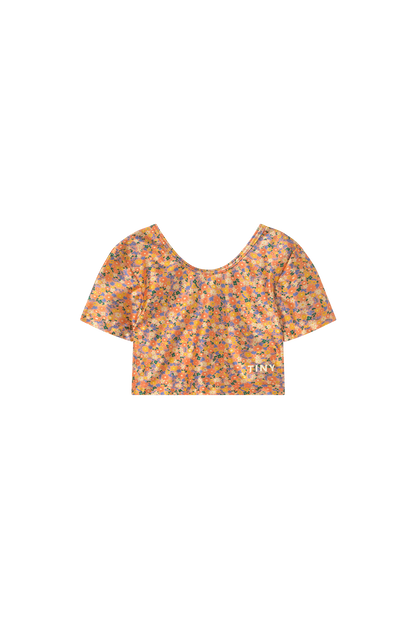 Tiny Cottons Garden Crop Top - Papaya