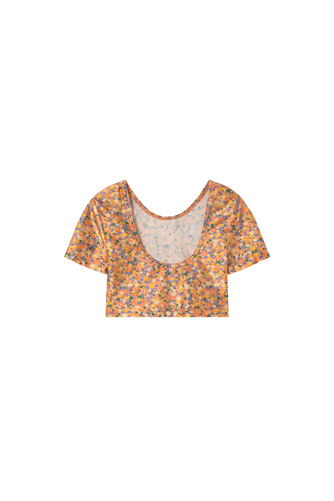Tiny Cottons Garden Crop Top - Papaya