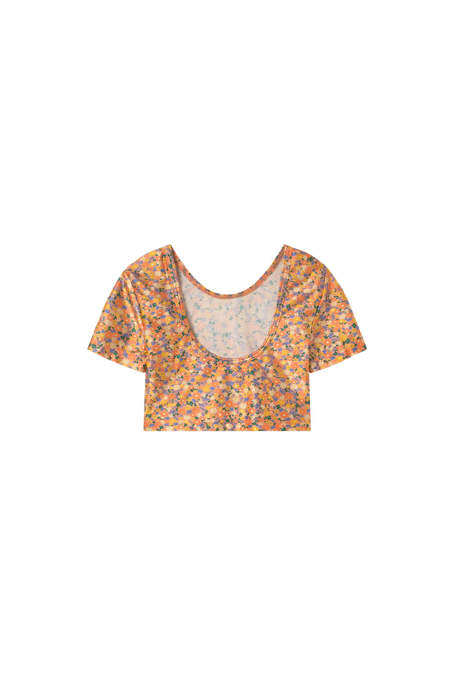 Tiny Cottons Garden Crop Top - Papaya