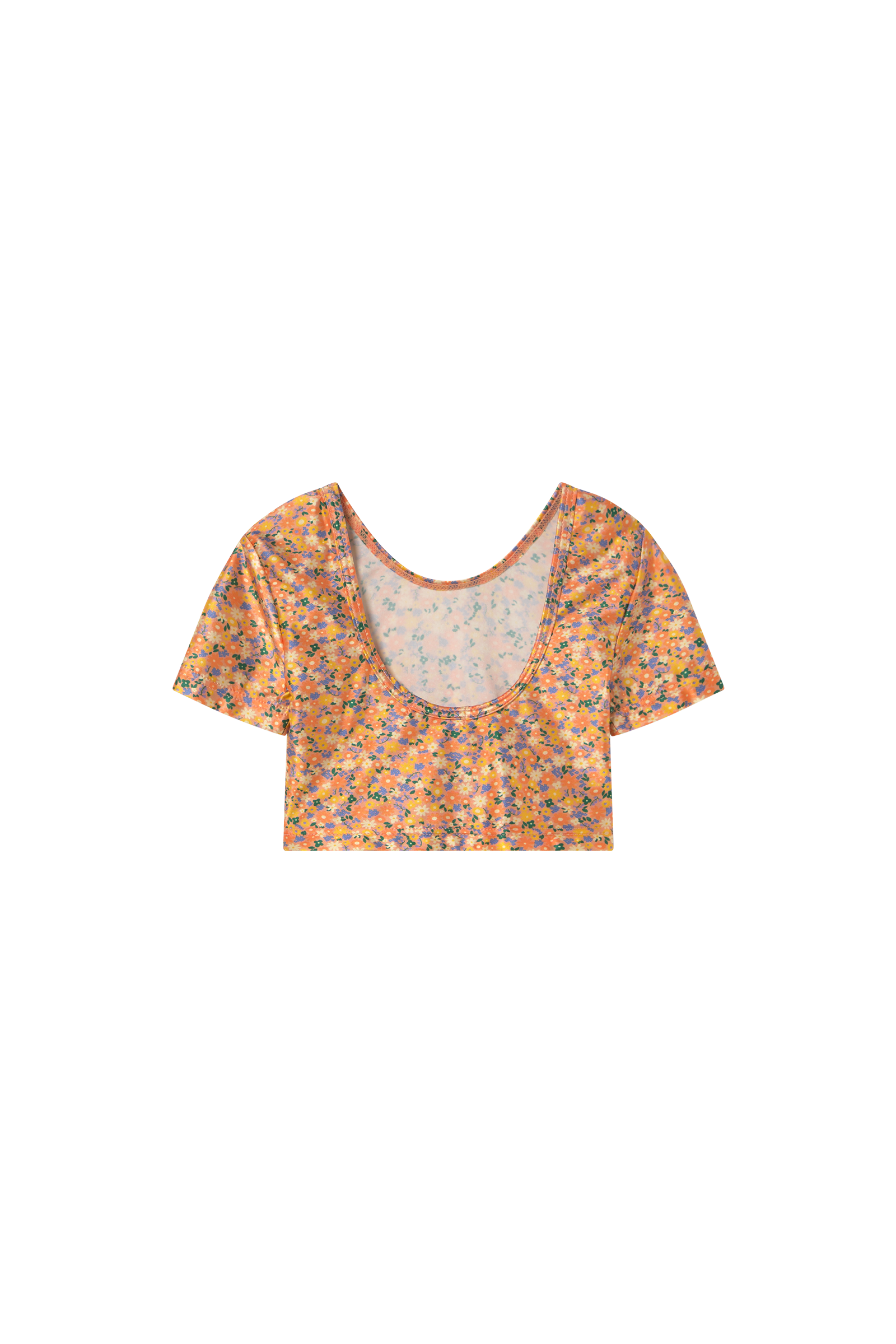 Tiny Cottons Garden Crop Top - Papaya