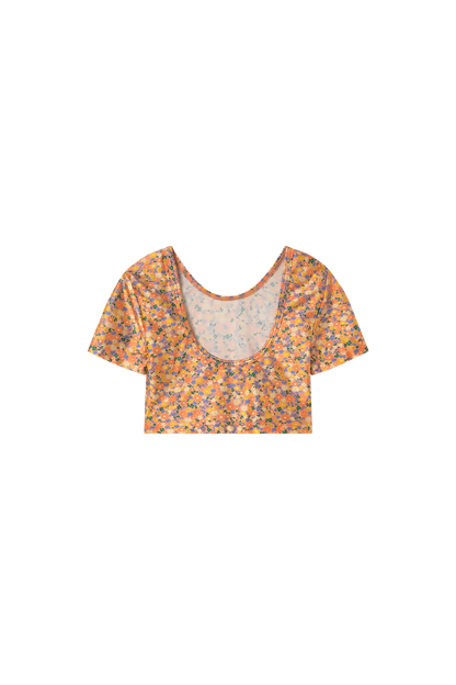 Tiny Cottons Garden Crop Top - Papaya