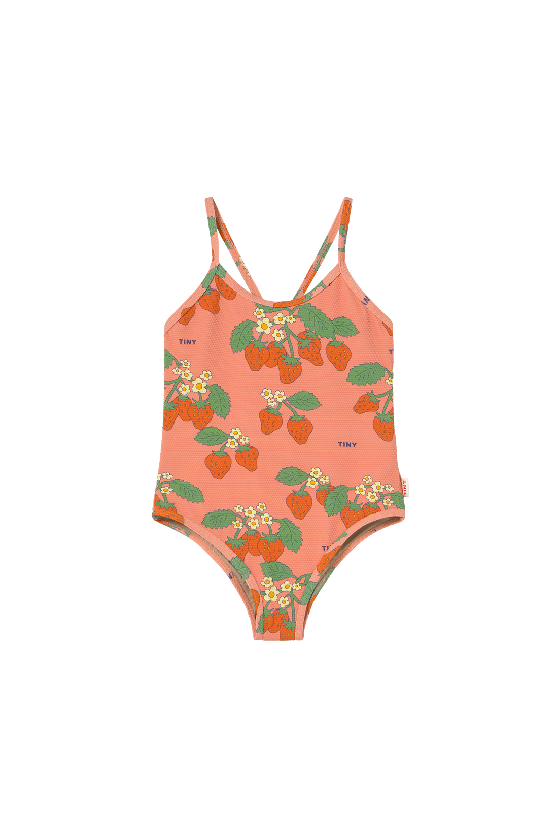 Tiny Cottons Strawberries Swimsuit - Dark Pink