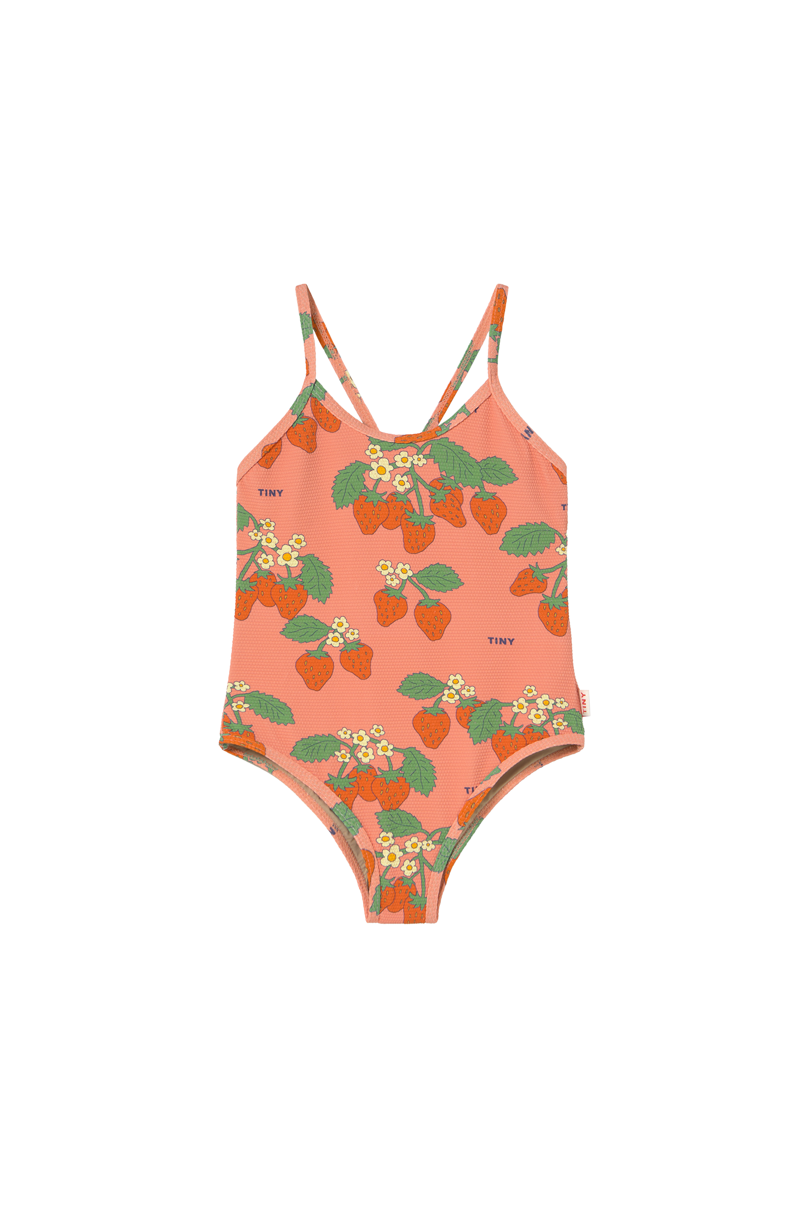 Tiny Cottons Strawberries Swimsuit - Dark Pink