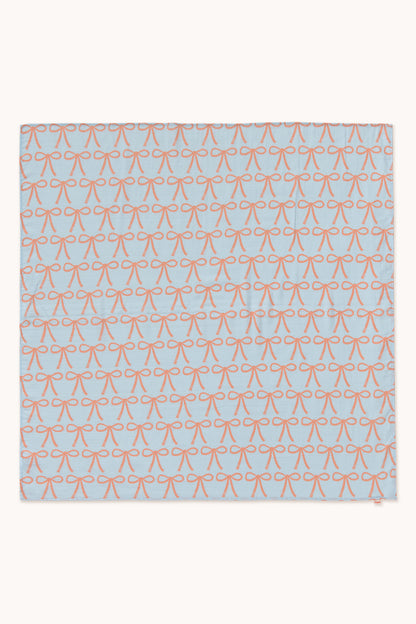 Tiny Cottons Bows Swaddle - Light Blue