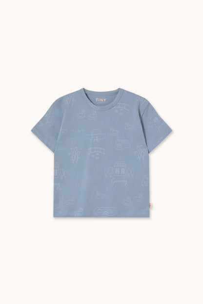 Tiny Cottons Tiny Giverny Knitted Tee - Grey