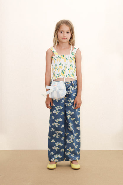 Tiny Cottons Blossoms Denim Jeans - Medium Wash Denim