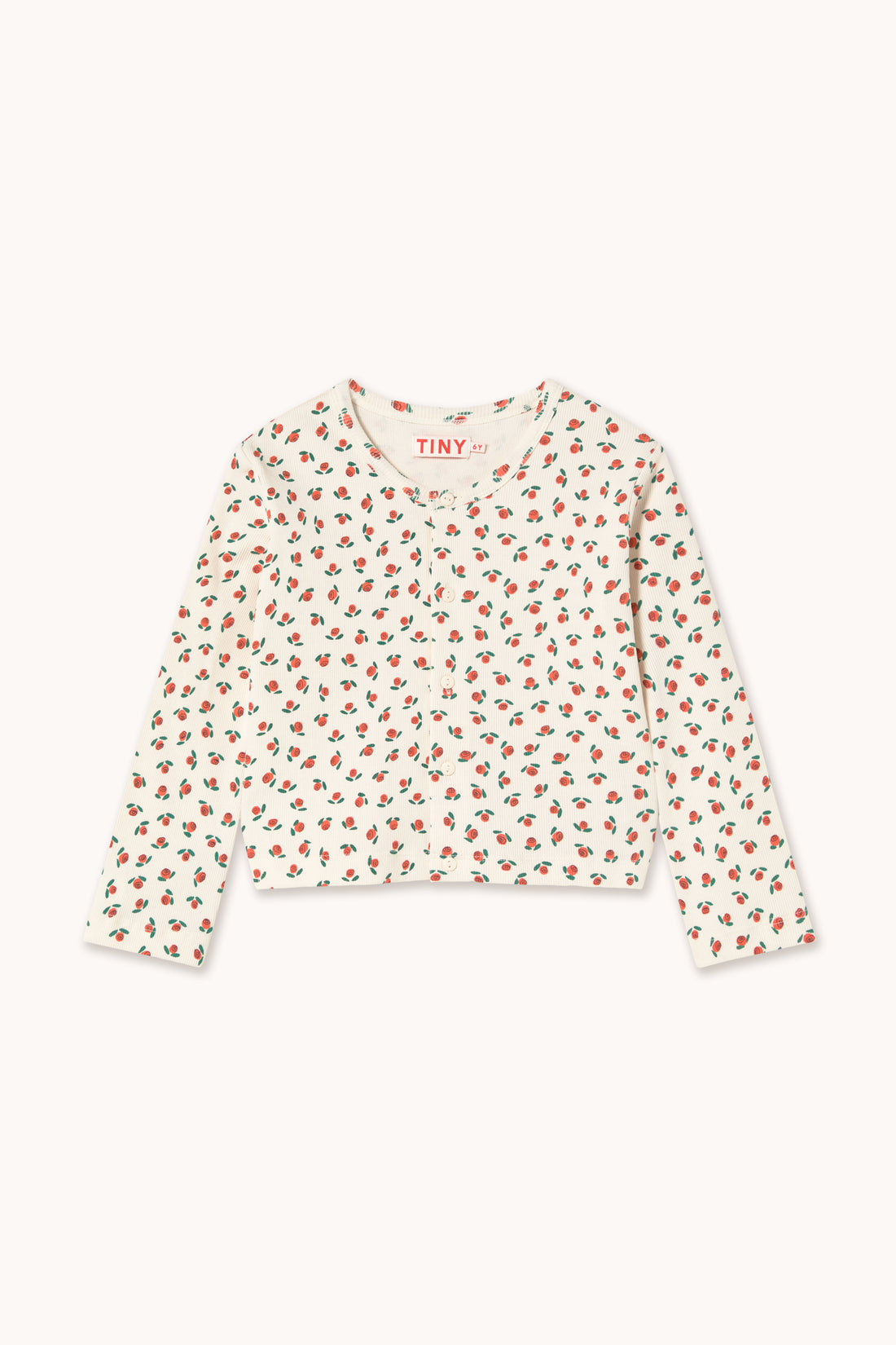 Tiny Cottons Tiny Roses Rib Kids Jacket - Off-White