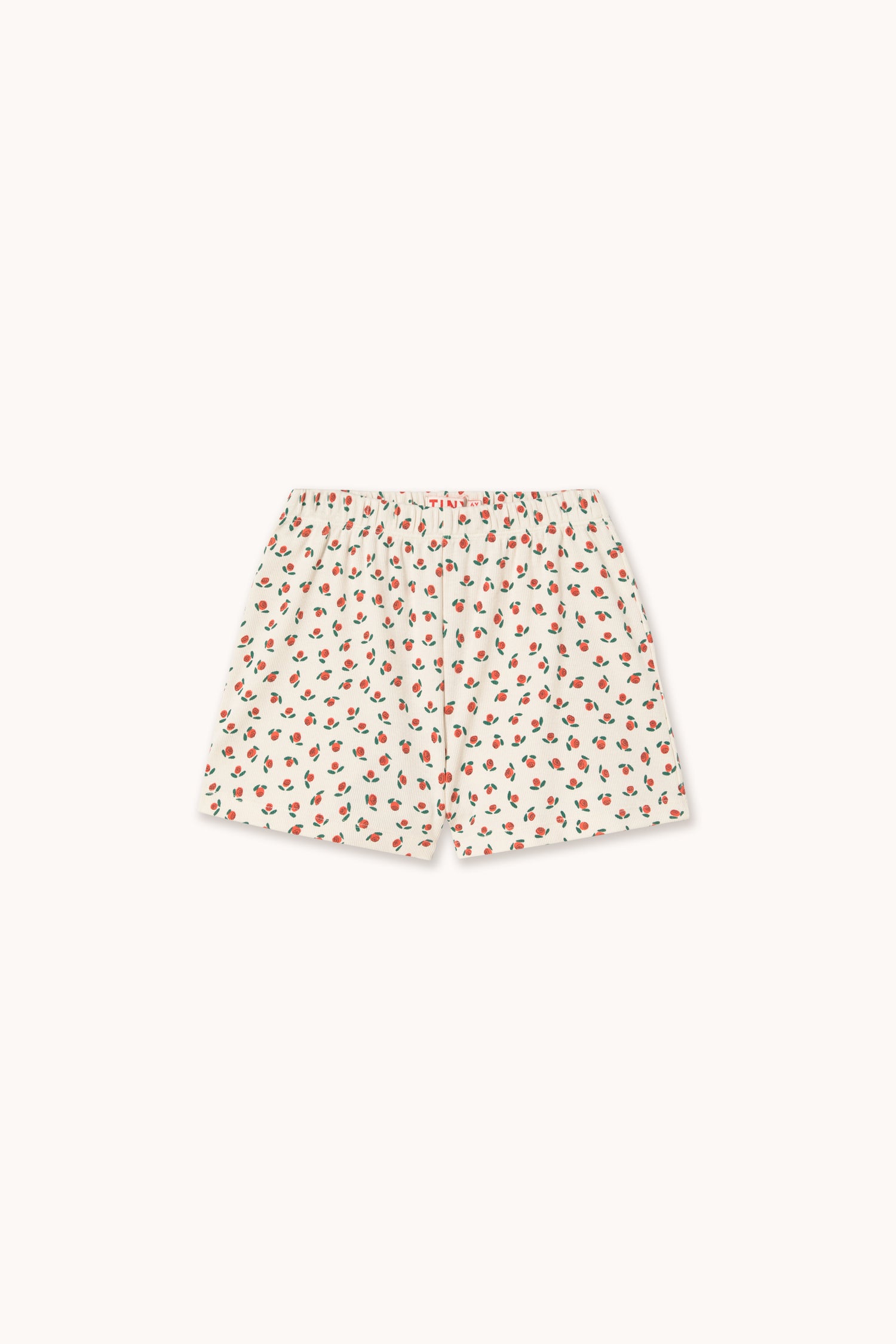 Tiny Cottons Tiny Roses Rib Short - Off-White
