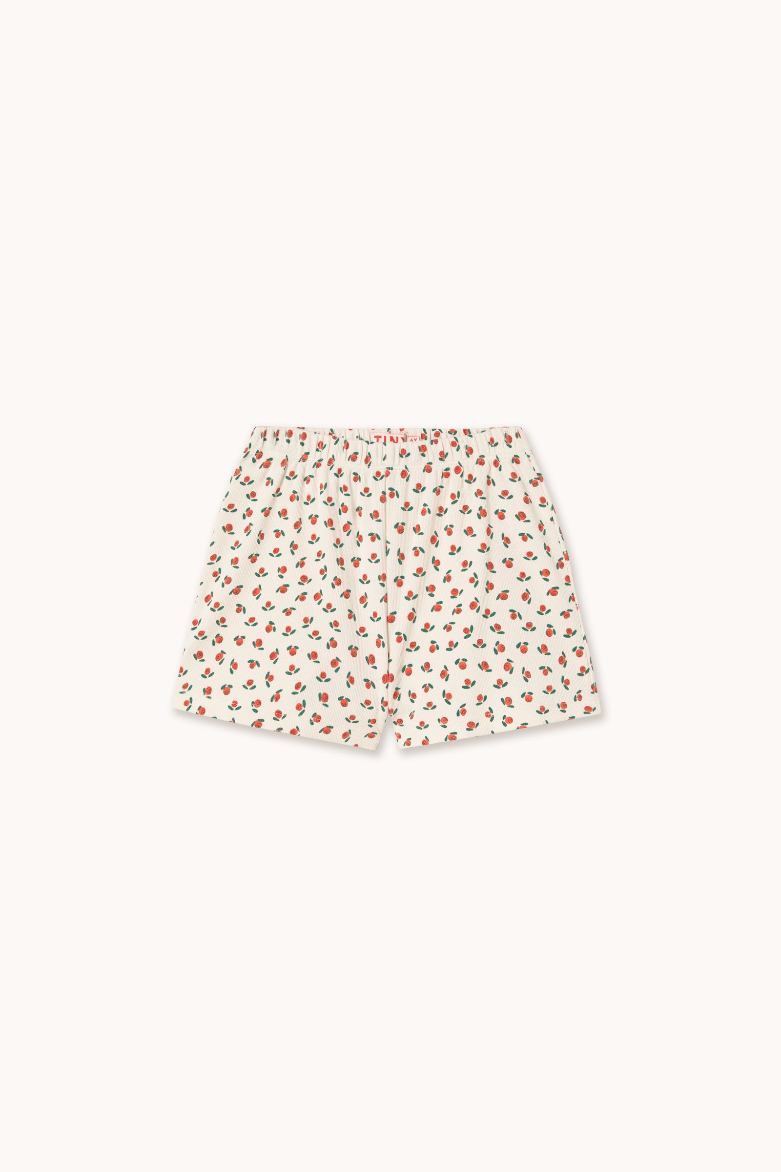Tiny Cottons Tiny Roses Rib Short - Off-White