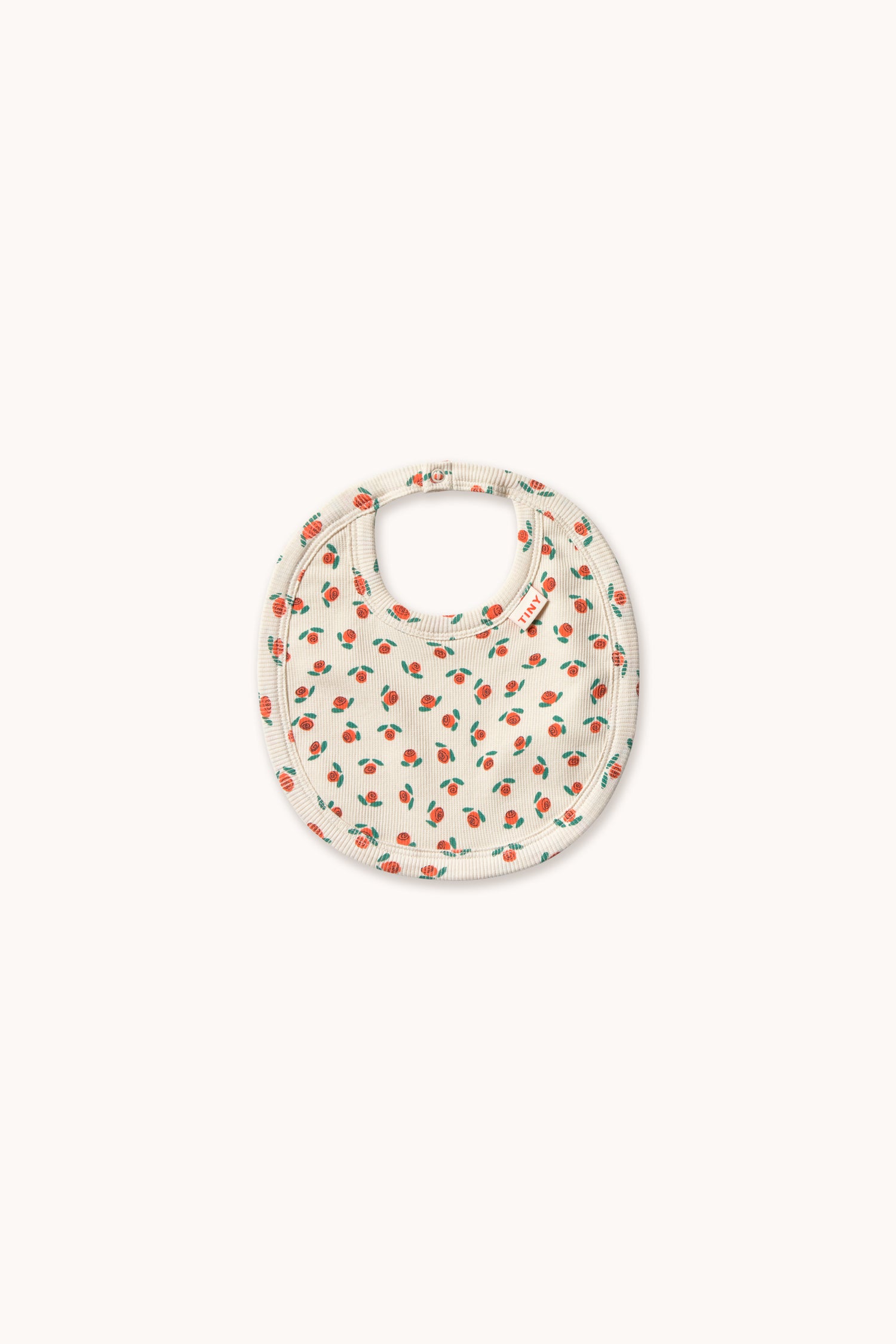 Tiny Cottons Tiny Roses Rib Bib - Off-White
