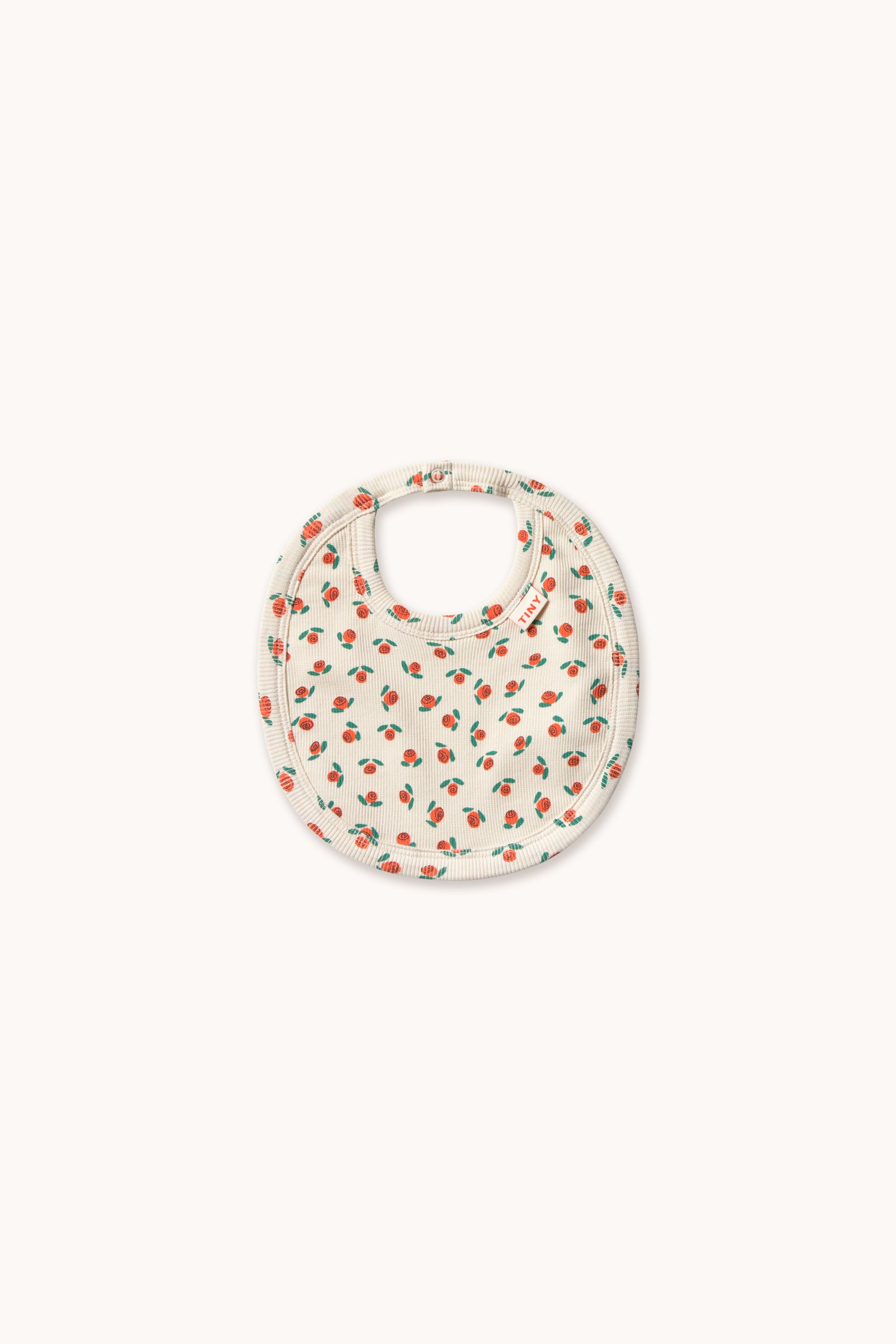Tiny Cottons Tiny Roses Rib Bib - Off-White