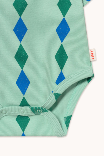 Tiny Cottons Diamonds Rib Body - Washed Emerald