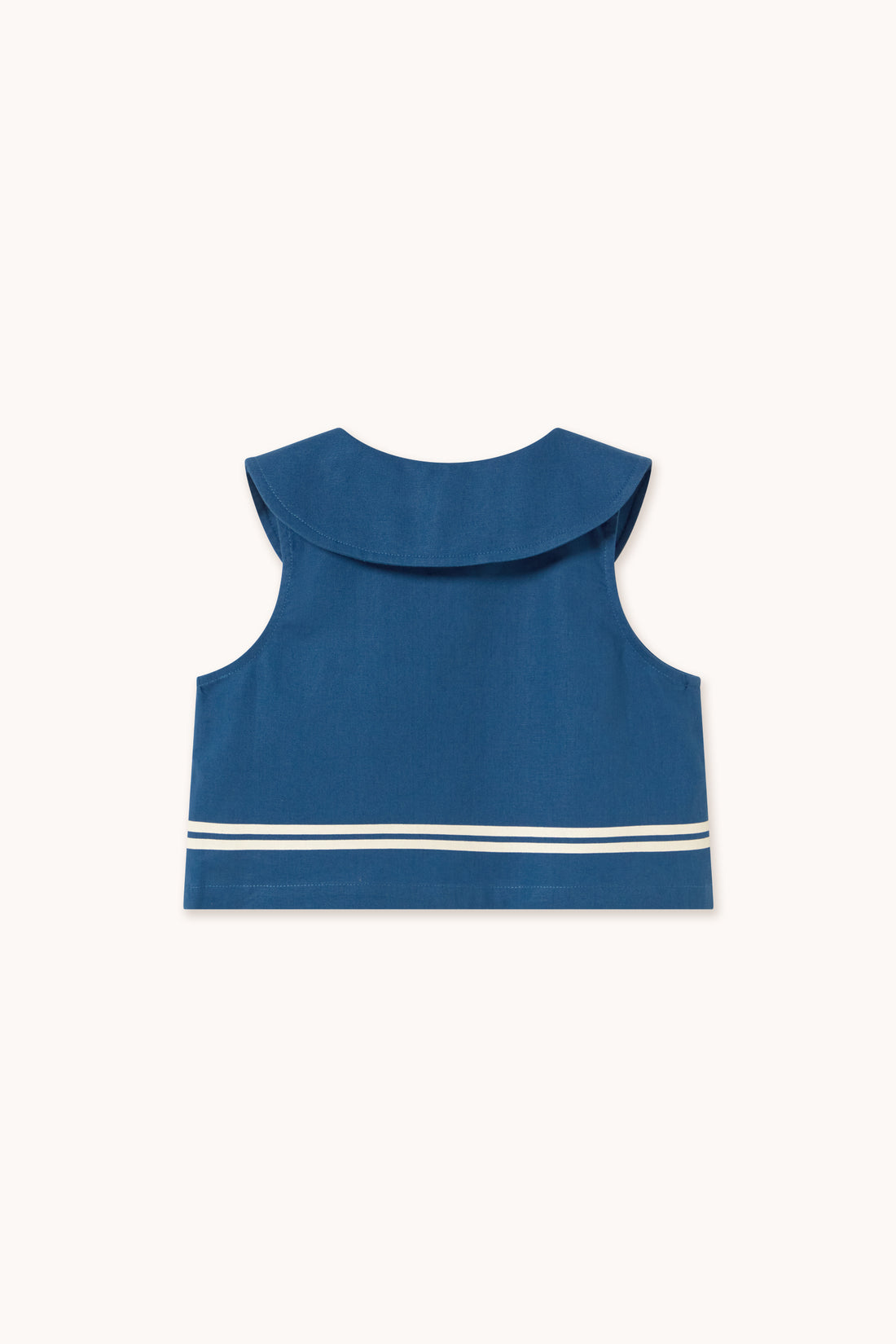 Tiny Cottons Stripes Cropped Shirt - Light Navy