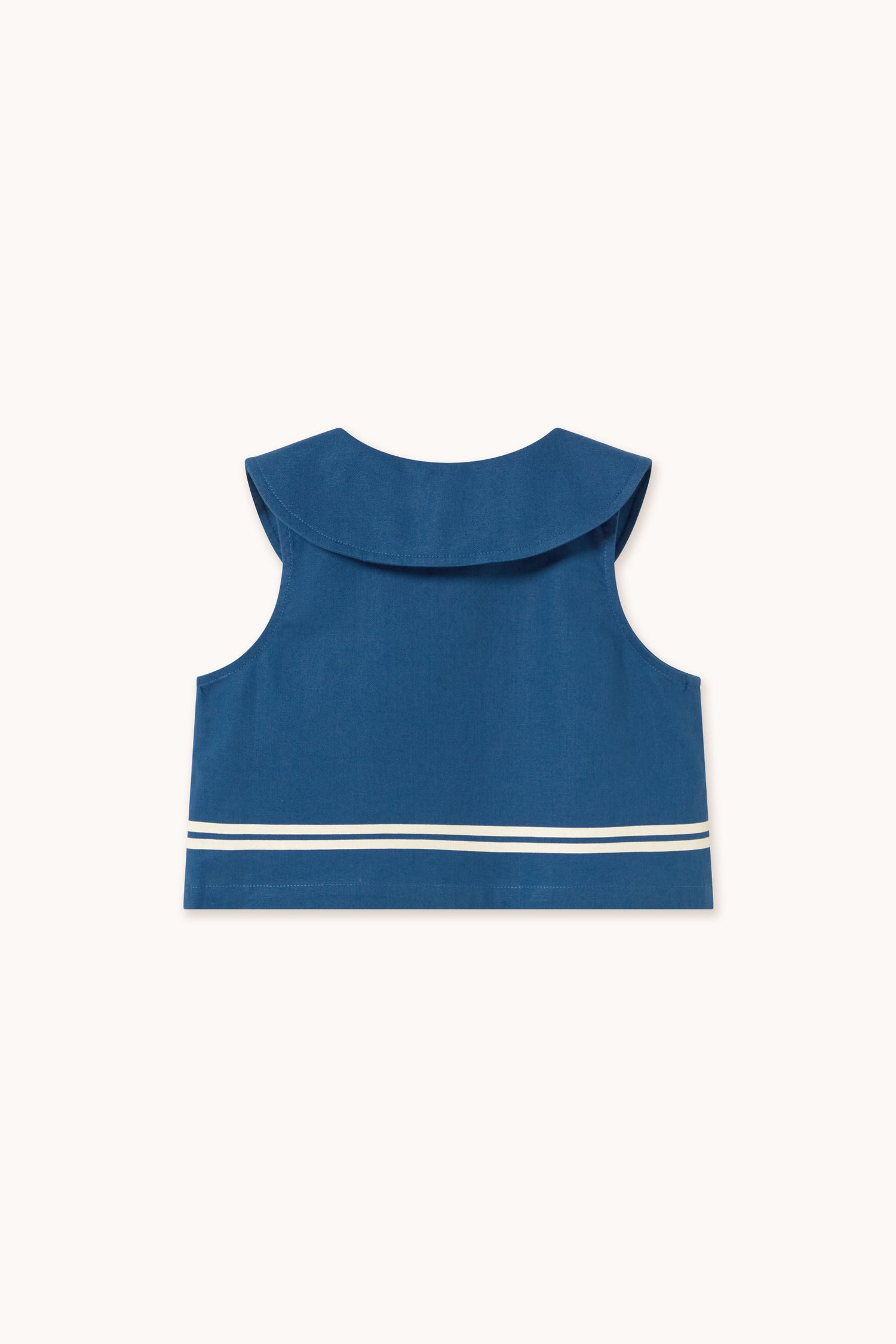 Tiny Cottons Stripes Cropped Shirt - Light Navy