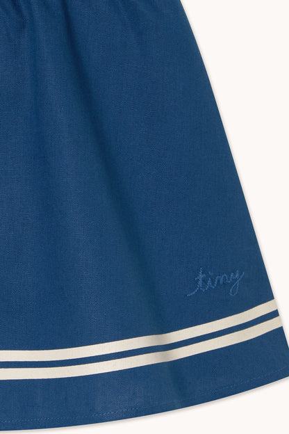 Tiny Cottons Stripes Woven Skirt - Light Navy