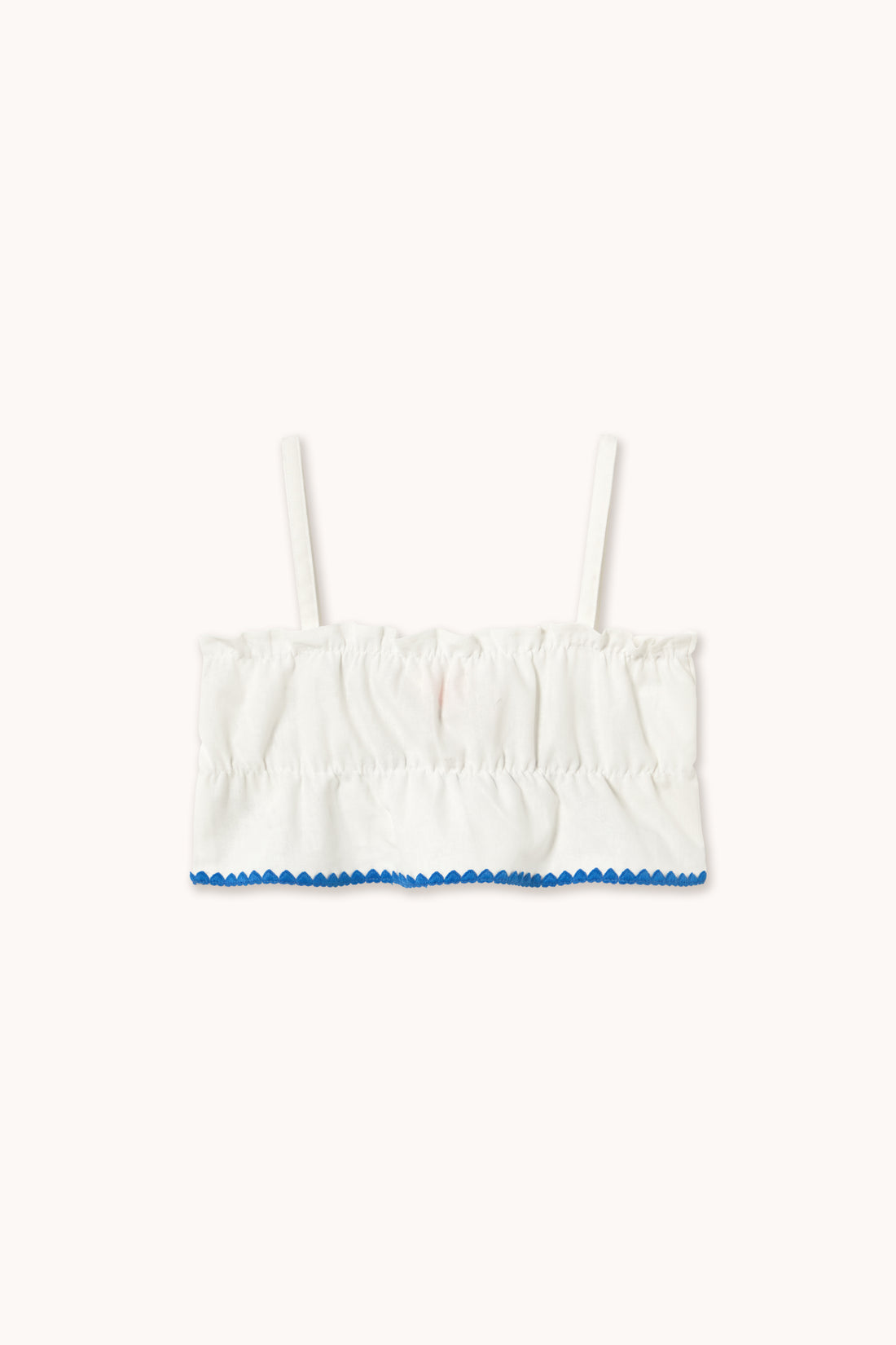 Tiny Cottons Swans Bow Linen Top - Off-White