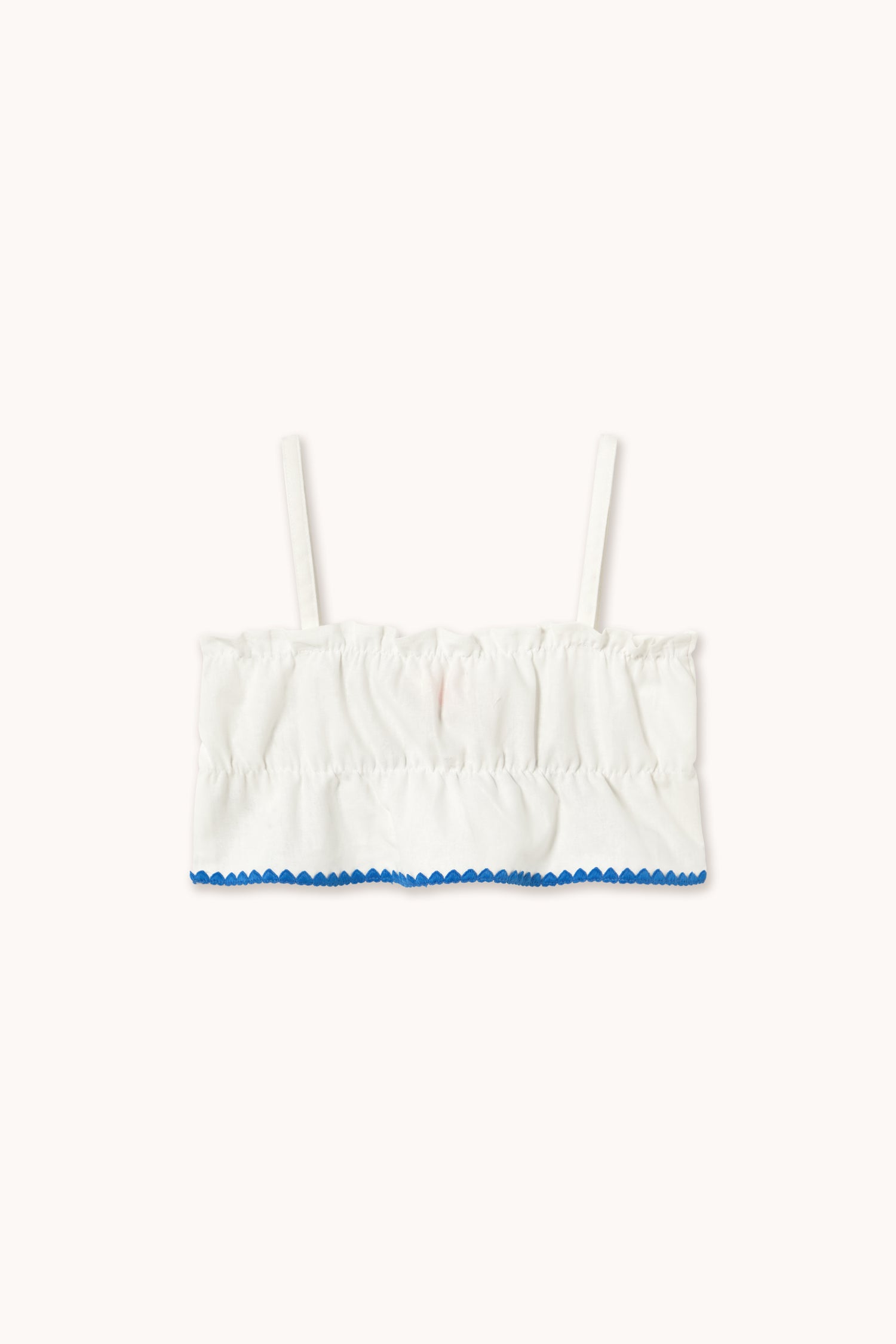 Tiny Cottons Swans Bow Linen Top - Off-White