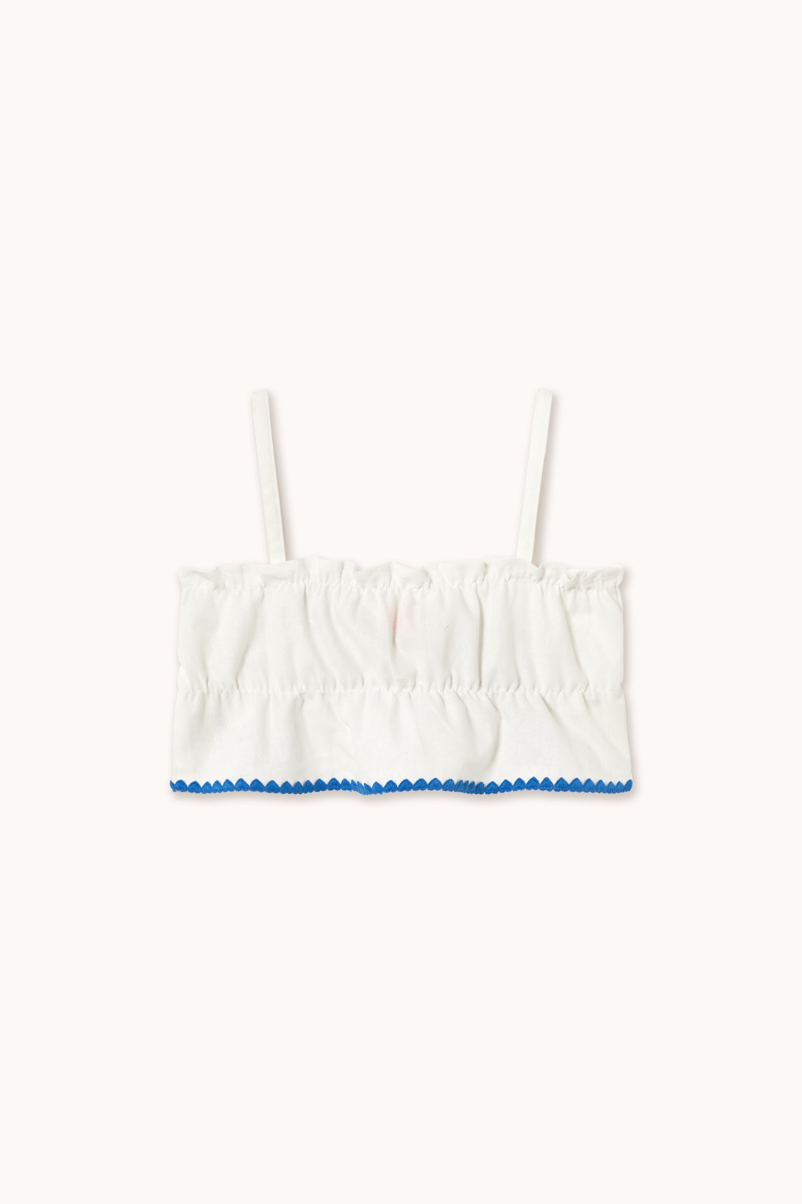 Tiny Cottons Swans Bow Linen Top - Off-White