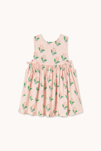 Tiny Cottons Tiny Flower Bows Dress - Pastel Pink