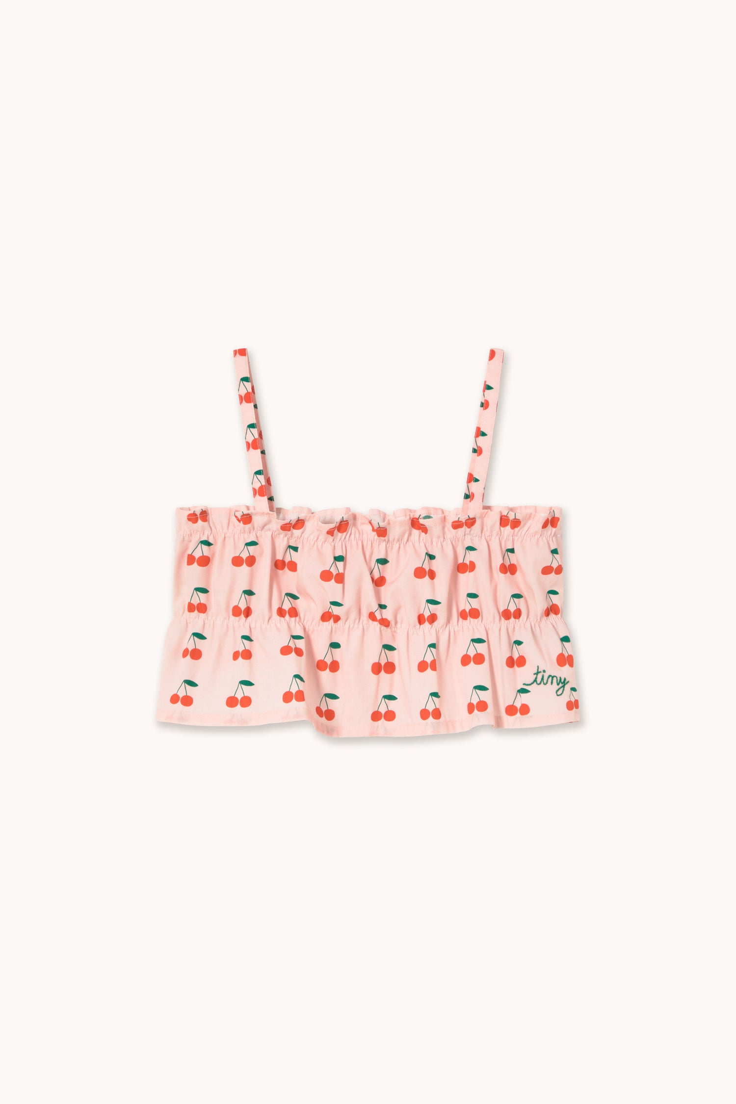 Tiny Cottons Cherries Top - Pastel Pink