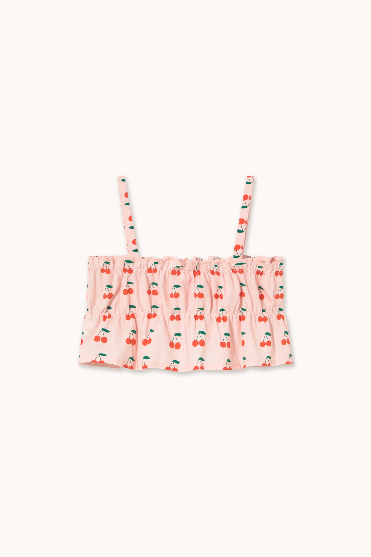 Tiny Cottons Cherries Top - Pastel Pink