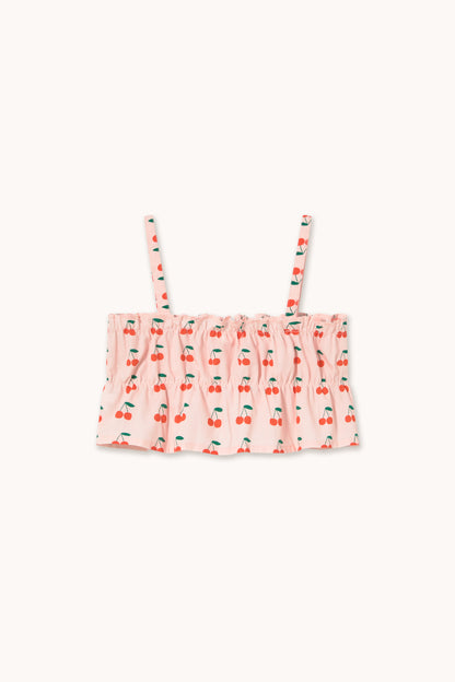 Tiny Cottons Cherries Top - Pastel Pink