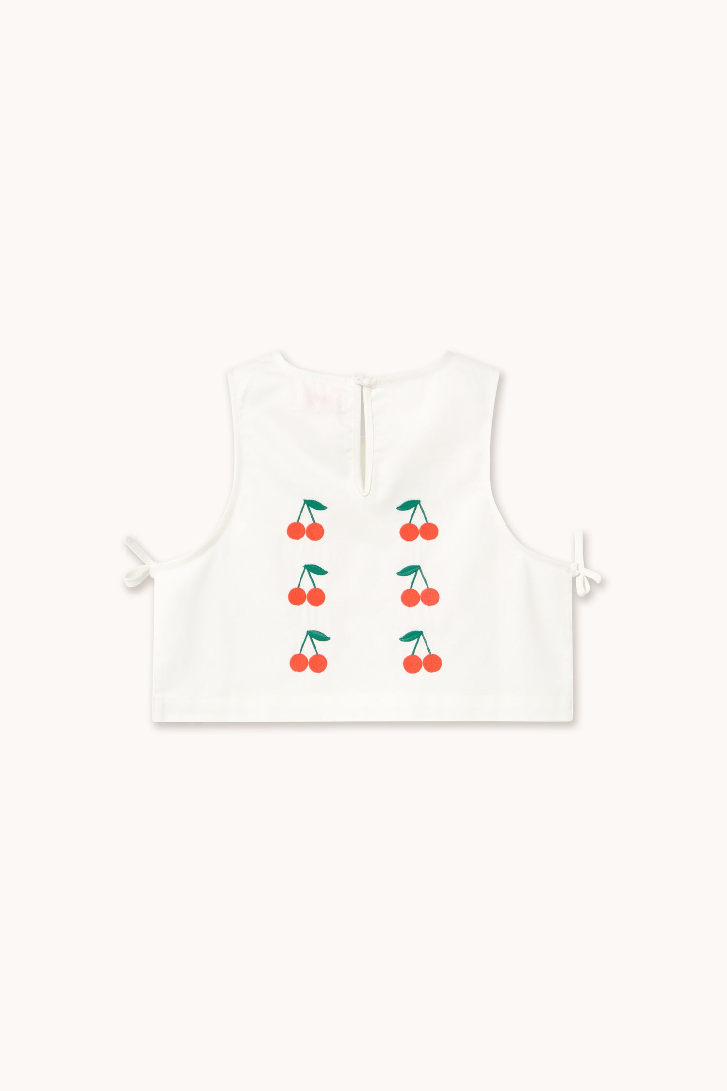 Tiny Cottons Mini Cherries Twill Top - Off-White