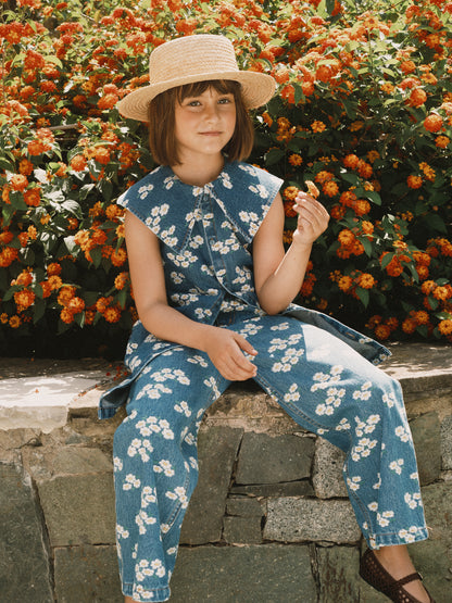 Tiny Cottons Blossoms Denim Jeans - Medium Wash Denim