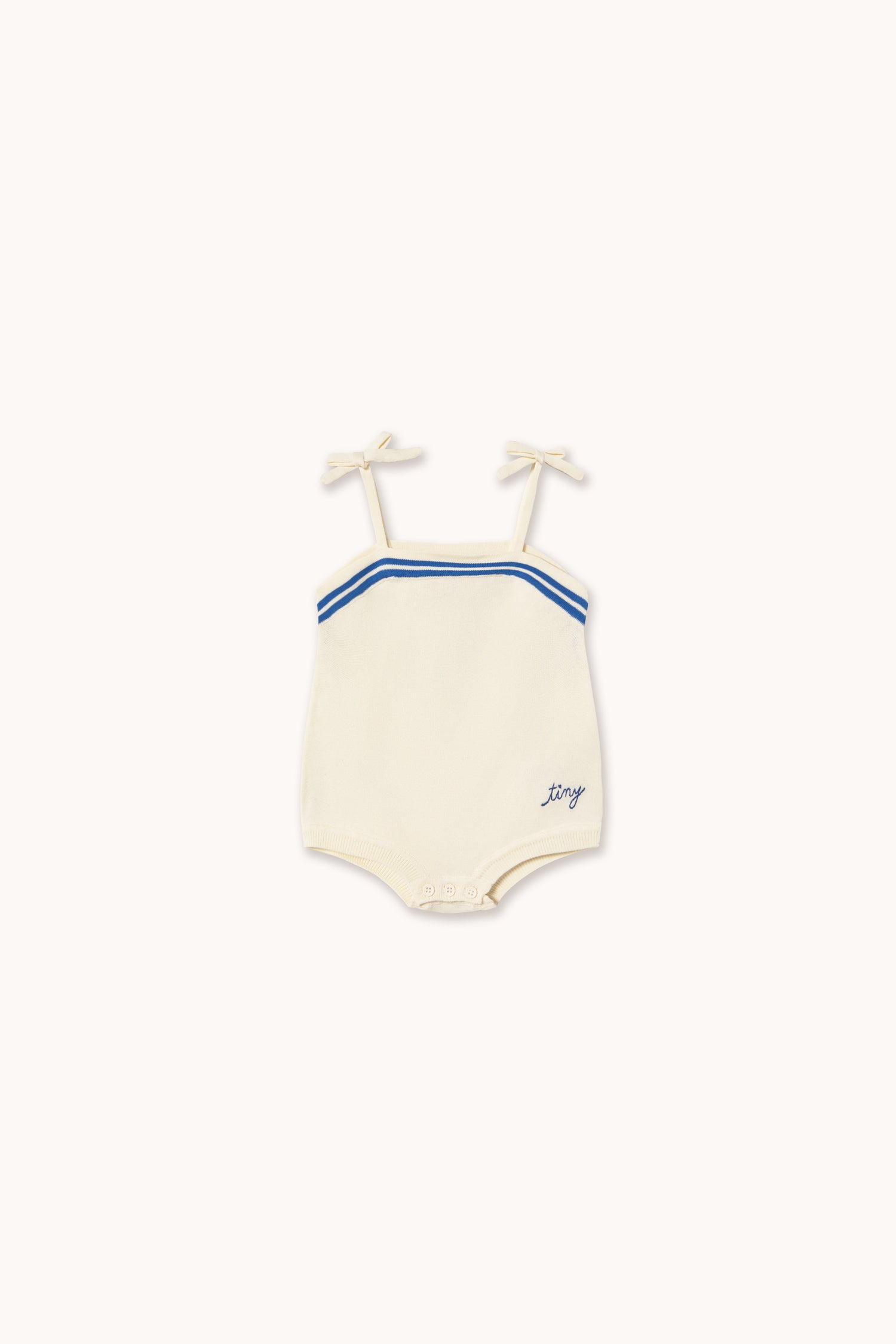 Tiny Cottons Stripes Straps Body - Off-white