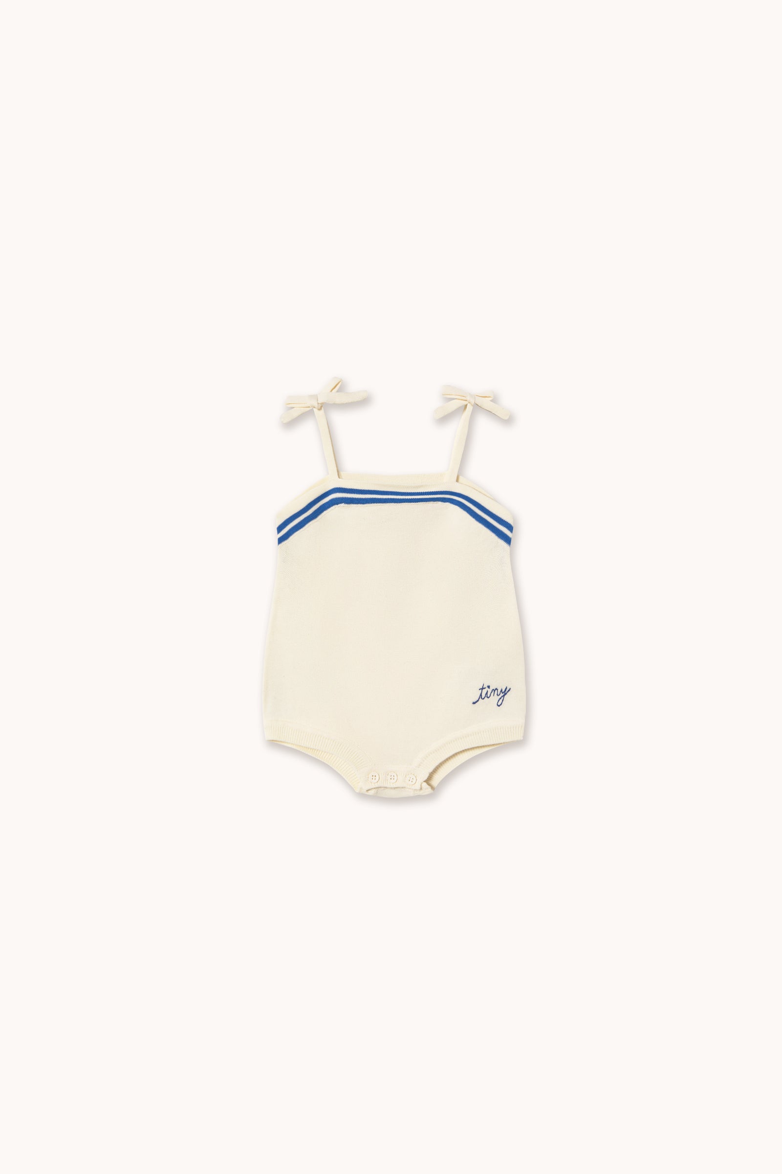 Tiny Cottons Stripes Straps Body - Off-white