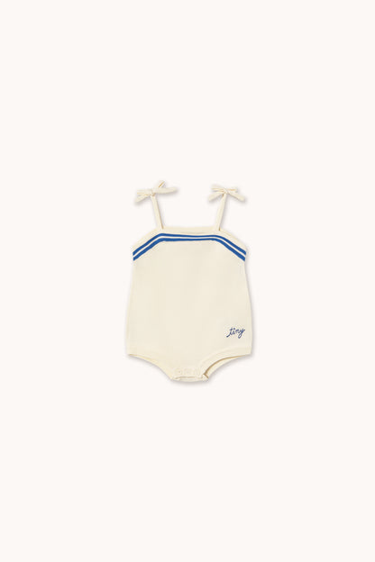 Tiny Cottons Stripes Straps Body - Off-white