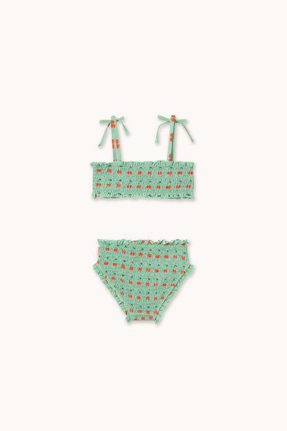 Tiny Cottons Cherries Smock Swim Set - Washed Emerald