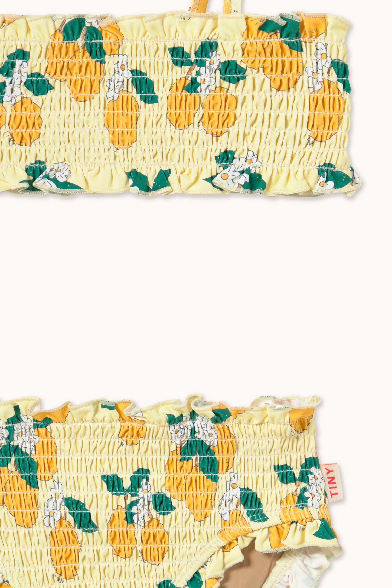 Tiny Cottons Oranges Smock Swim Set - Pastel Yellow