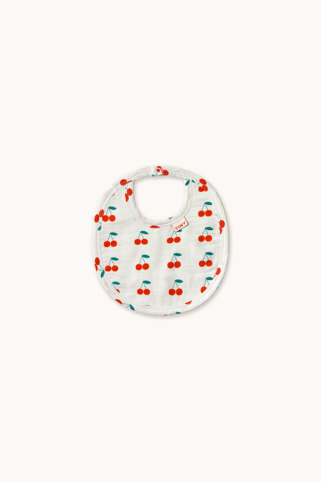 Tiny Cottons Cherries Bib - Off-white