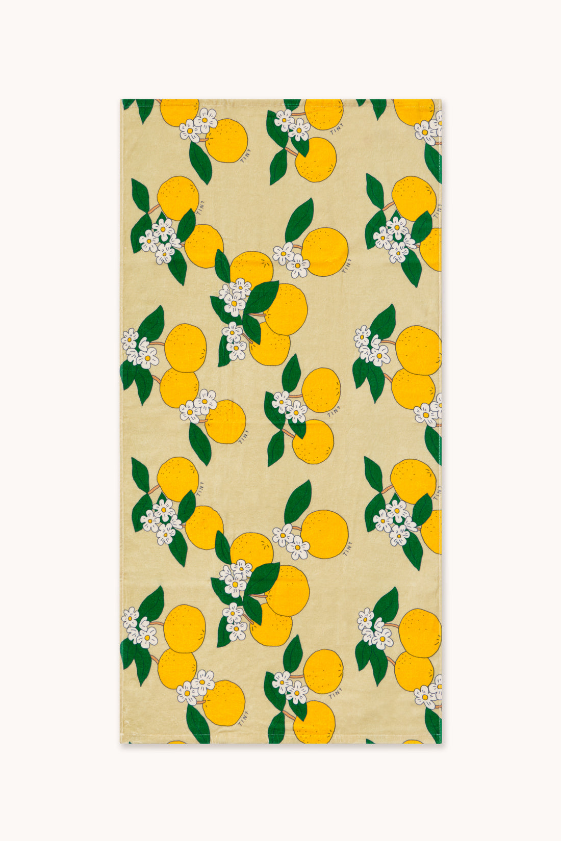 Tiny Cottons Oranges Towel - Pastel Yellow
