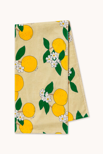 Tiny Cottons Oranges Towel - Pastel Yellow