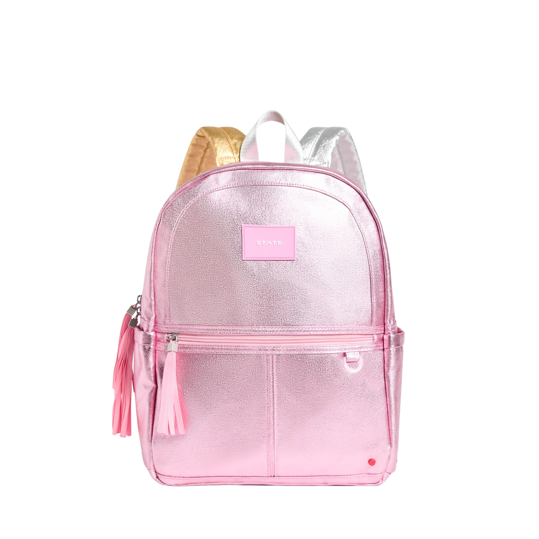 State Bags Kane Kids Backpack - Metallic Pink / Silver
