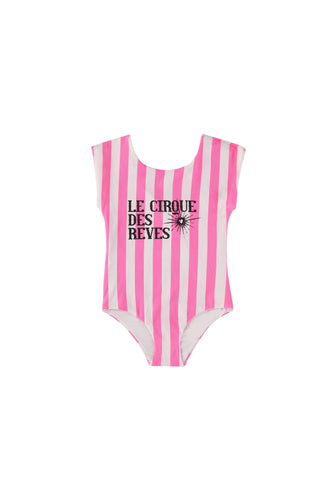 Little Creative Factory Pink Striped Bathing Suit - Pink Stripes