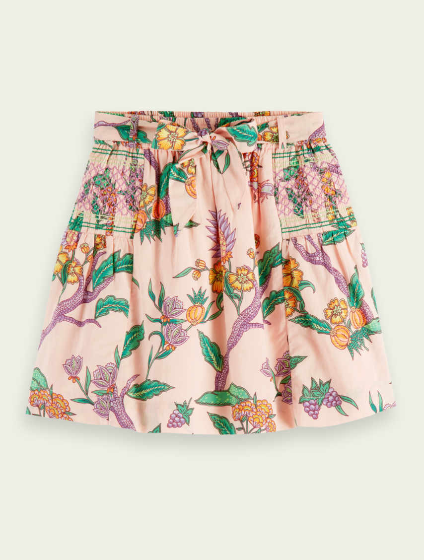 Scotch & Soda Girl Smock Detail Skirt - Flower Garden