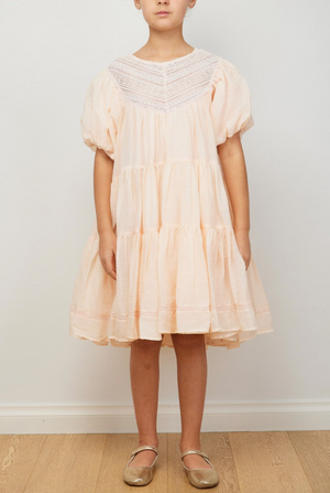 Petite Amalie Crissy Lace Dress - Peach