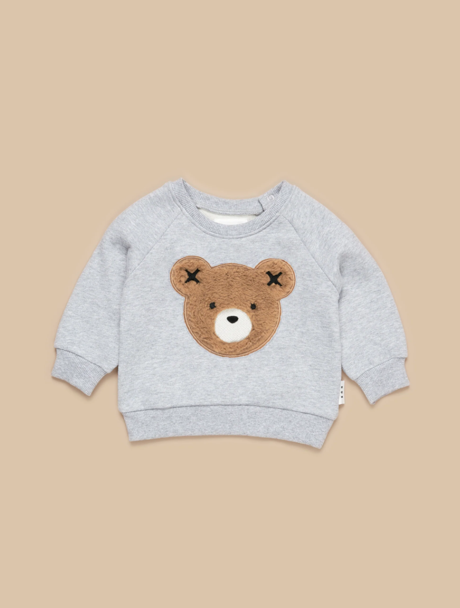 Huxbaby Fur Hux Sweatshirt - Light Grey Marle