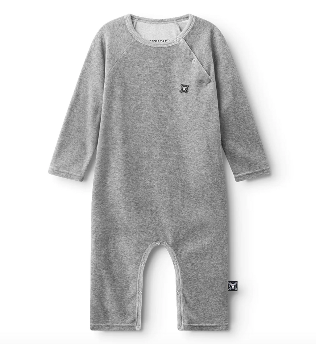 Nununu Velvet Overall - Heather Gray