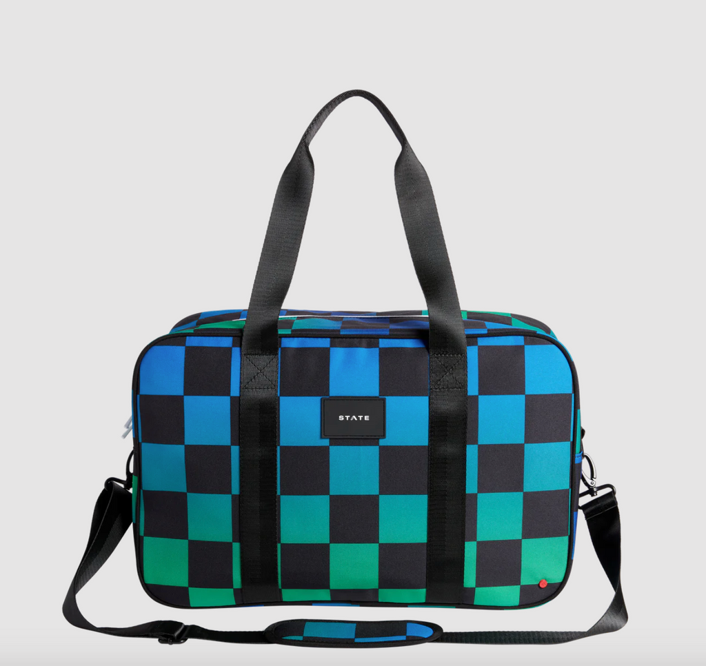 State Bags Rockaway Kids Duffle - Blue Checkerboard