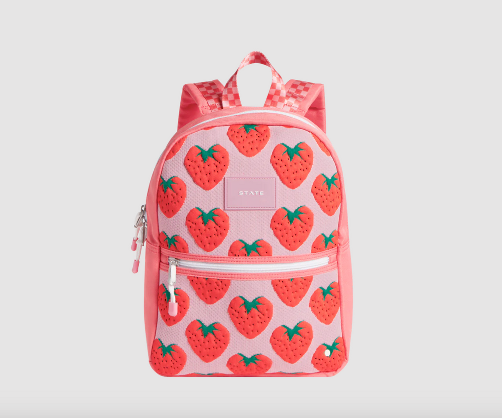 State Bags Kane Kids Mini Travel - Strawberry Intarsia
