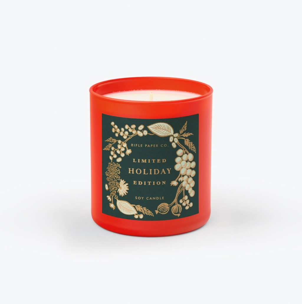 Rifle Paper Co. Holiday Glass Candle