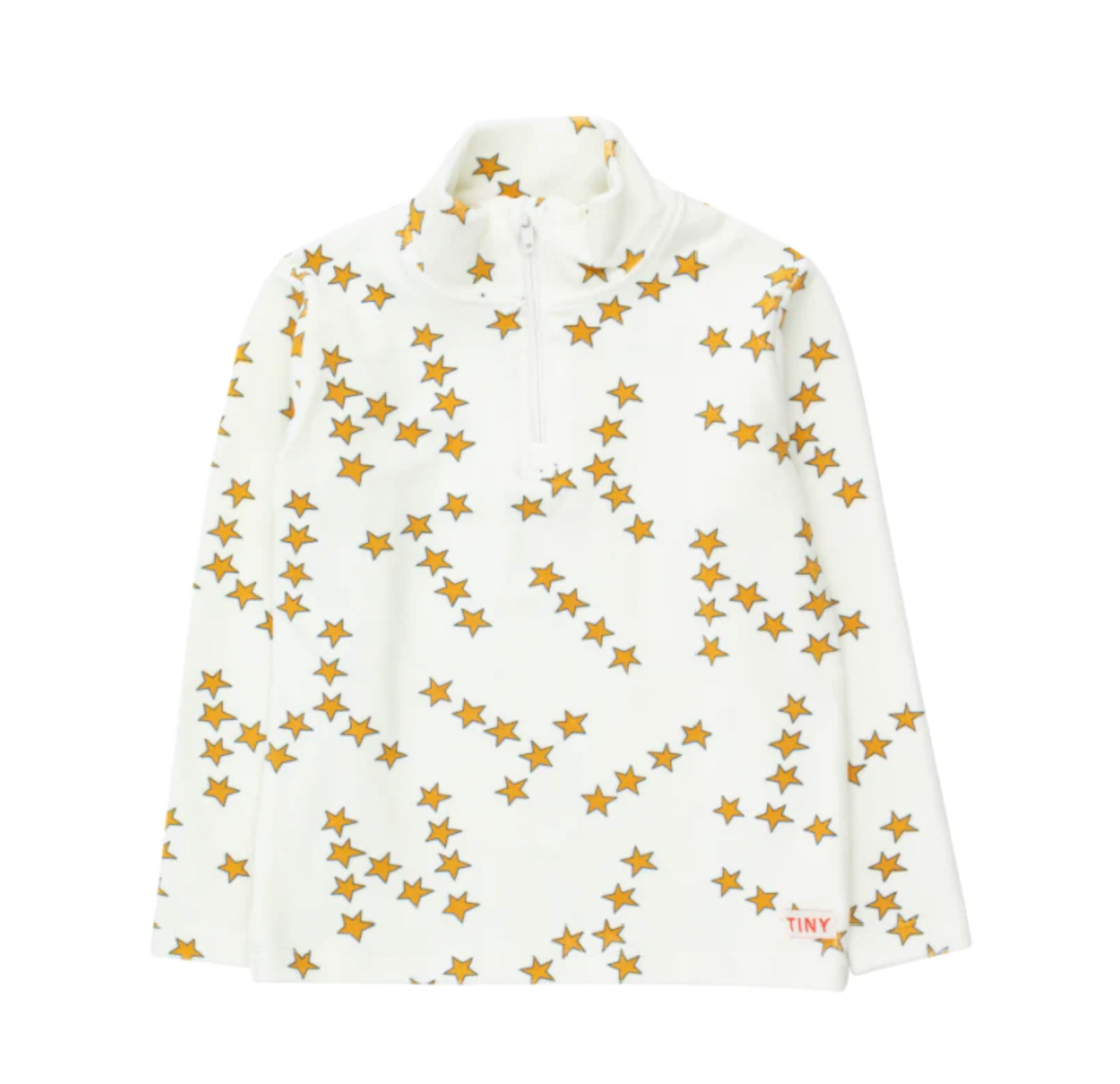 Tiny Cottons Tiny Stars Ski Mockneck Tee - Off White