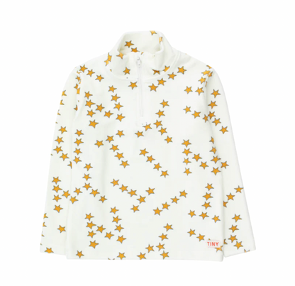 Tiny Cottons Tiny Stars Ski Mockneck Tee - Off White