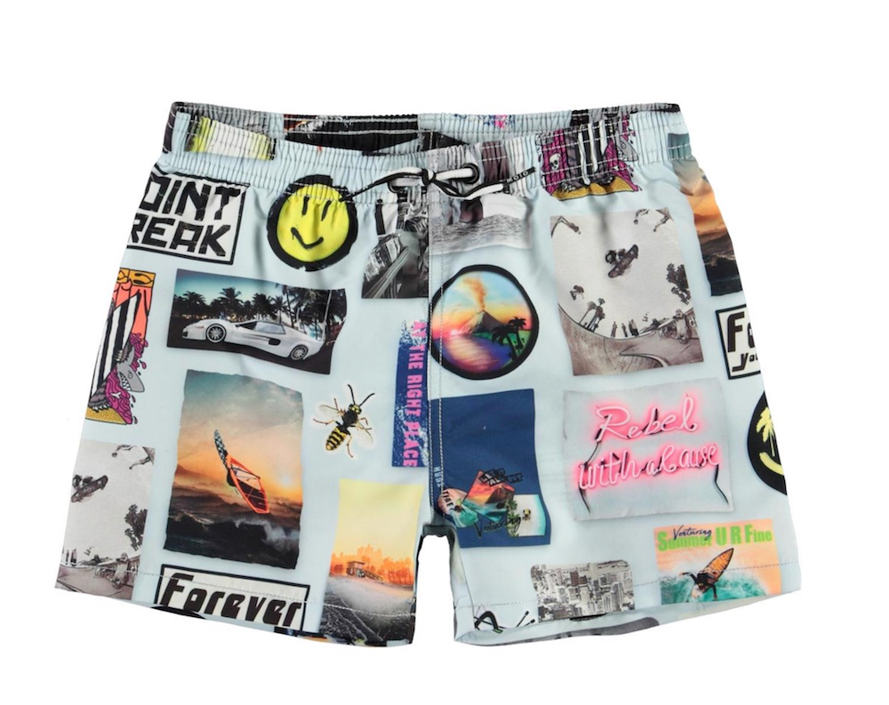Molo Niko Swim Trunks - Summer Scrap Book